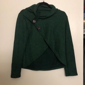 Dark Green shawl w/ buttons